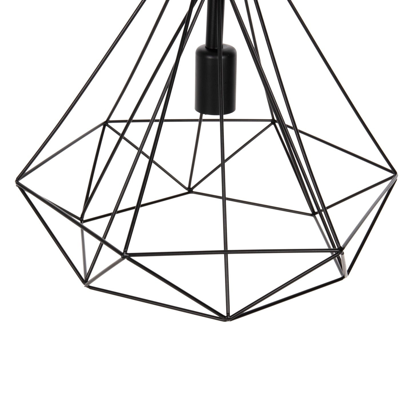 CEILING PENDANT LAMP HM4040 BLACK METAL CAP 25x22x123Hcm.