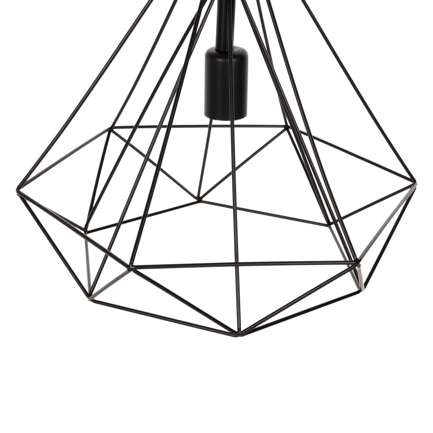CEILING PENDANT LAMP HM4040 BLACK METAL CAP 25x22x123Hcm.
