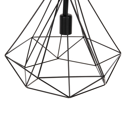 CEILING PENDANT LAMP HM4040 BLACK METAL CAP 25x22x123Hcm.