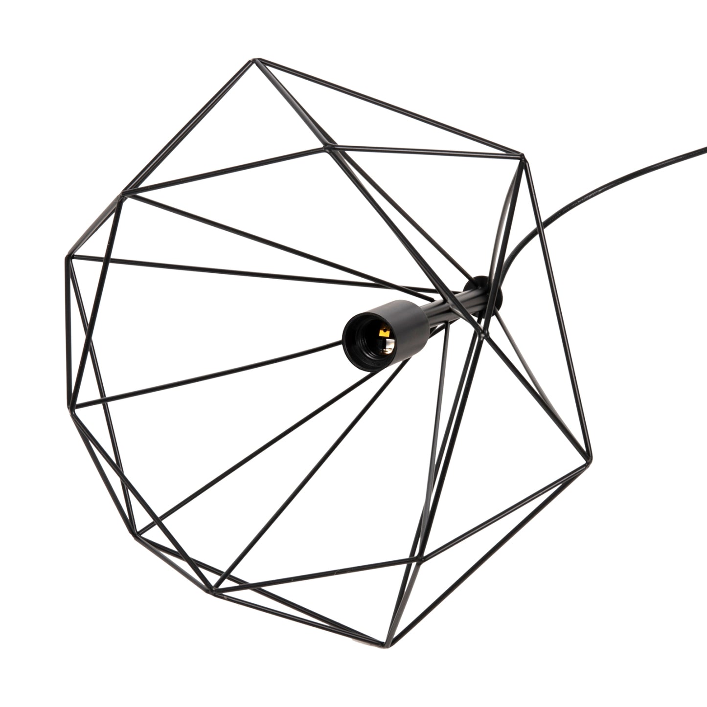 CEILING PENDANT LAMP HM4040 BLACK METAL CAP 25x22x123Hcm.