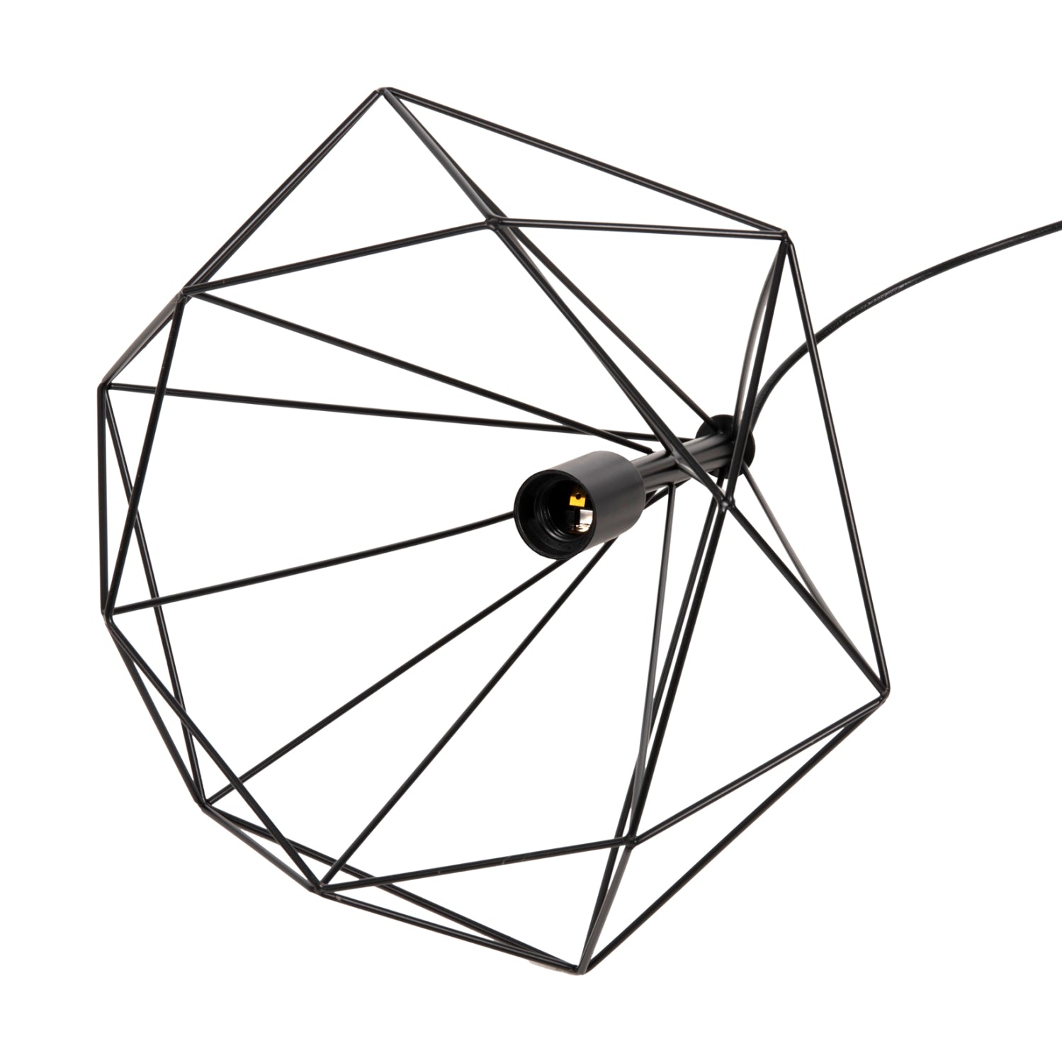 CEILING PENDANT LAMP HM4040 BLACK METAL CAP 25x22x123Hcm.
