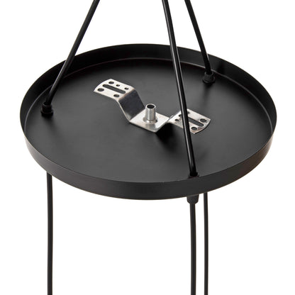 CEILING PENDANT LAMP HM4041 3-LIGHT BLACK METAL 25x22x123Hcm.
