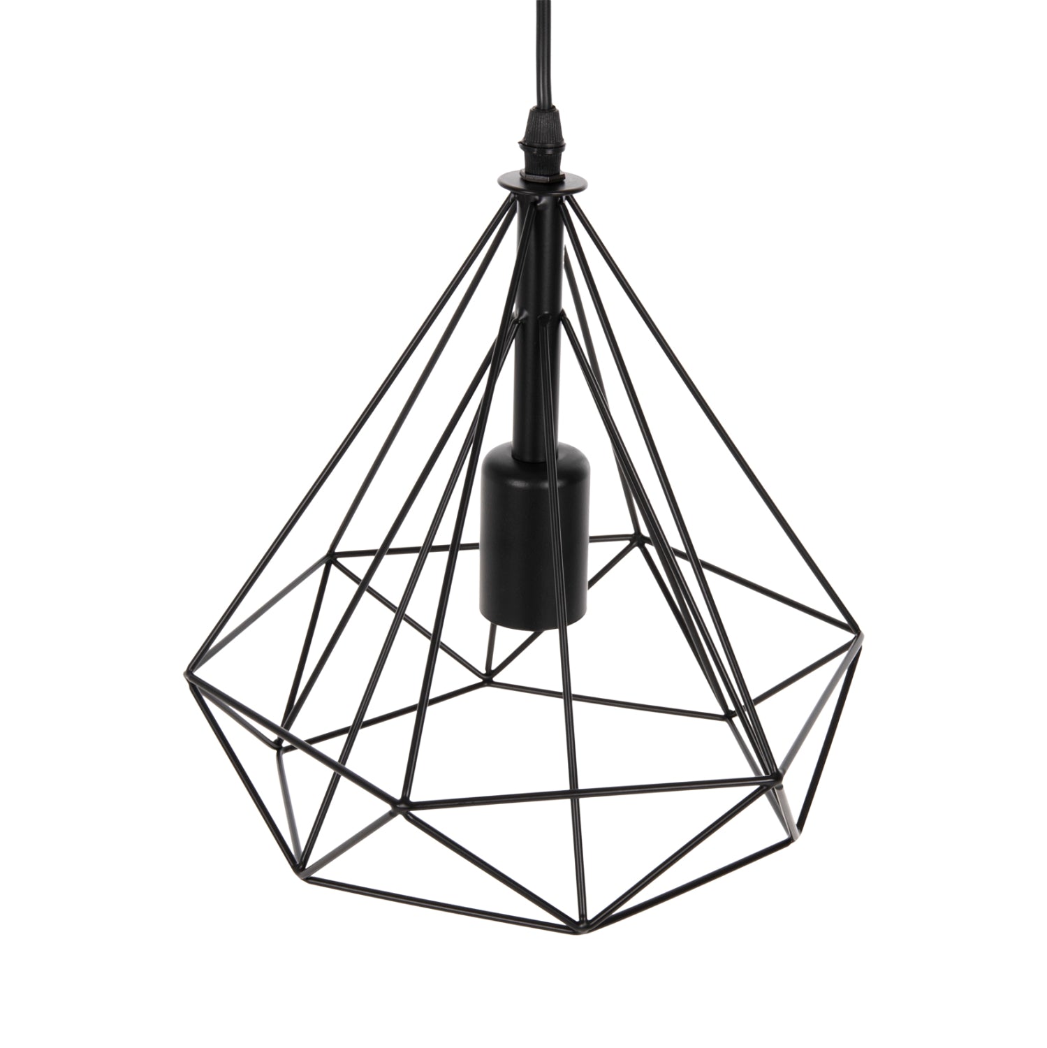 CEILING PENDANT LAMP HM4063 BLACK METAL CAP 25x22x123Hcm.