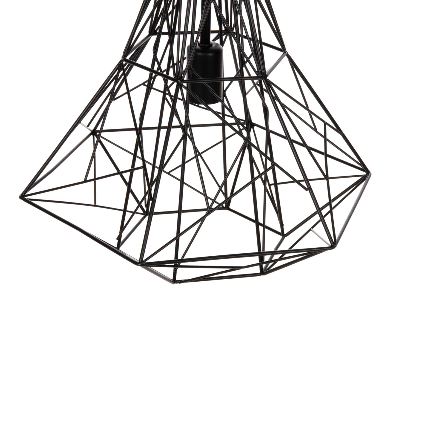 CEILING PENDANT LAMP HM4068 BLACK METAL CAP 40x35x130Hcm.