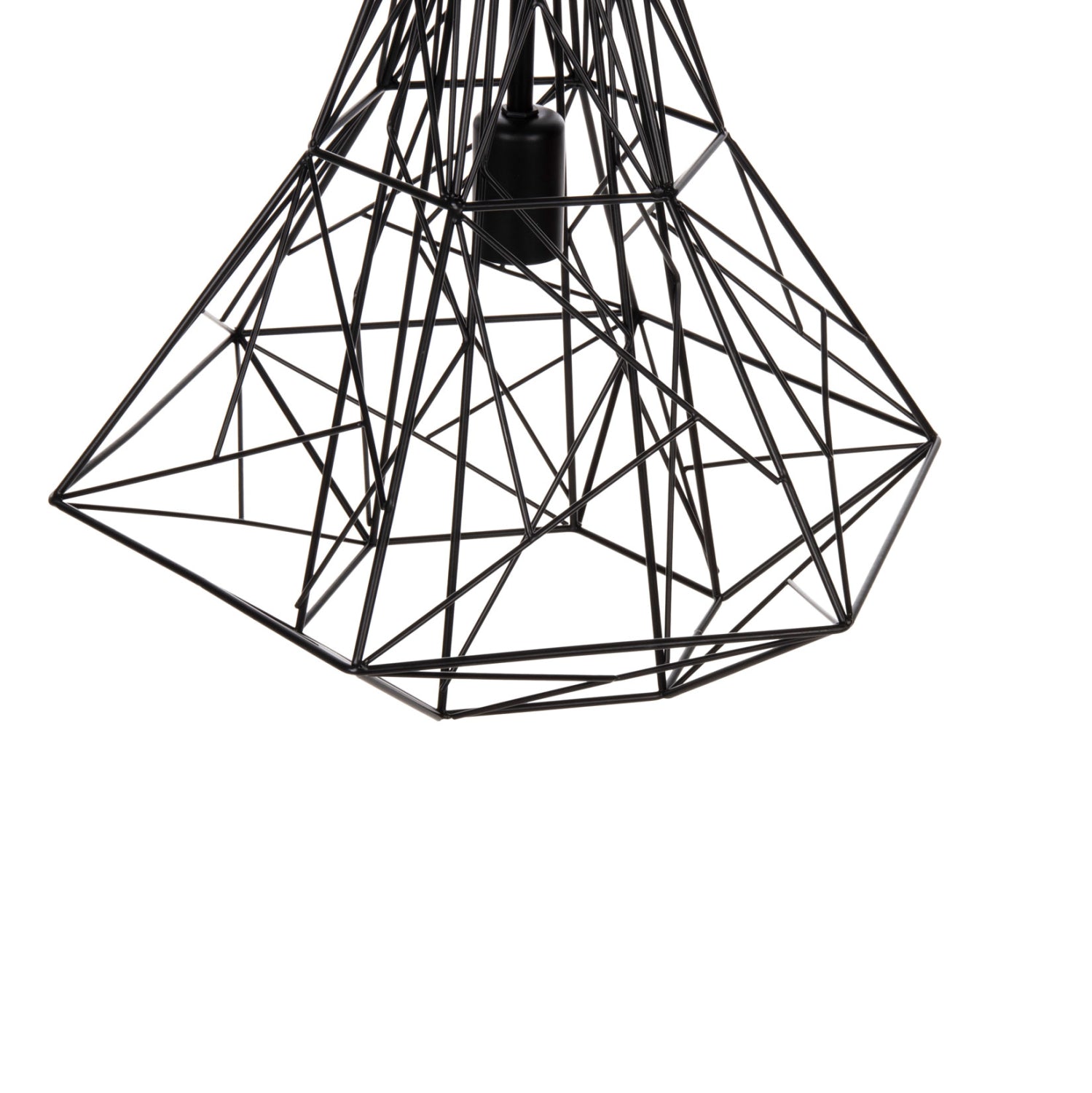 CEILING PENDANT LAMP HM4068 BLACK METAL CAP 40x35x130Hcm.