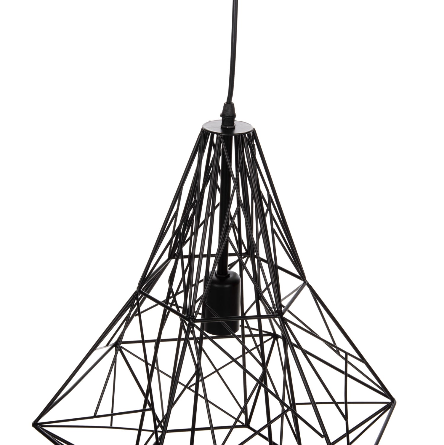 CEILING PENDANT LAMP HM4068 BLACK METAL CAP 40x35x130Hcm.