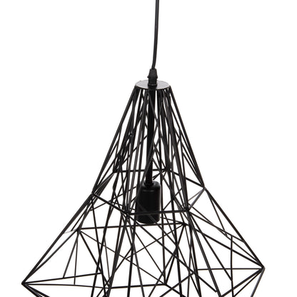 CEILING PENDANT LAMP HM4068 BLACK METAL CAP 40x35x130Hcm.