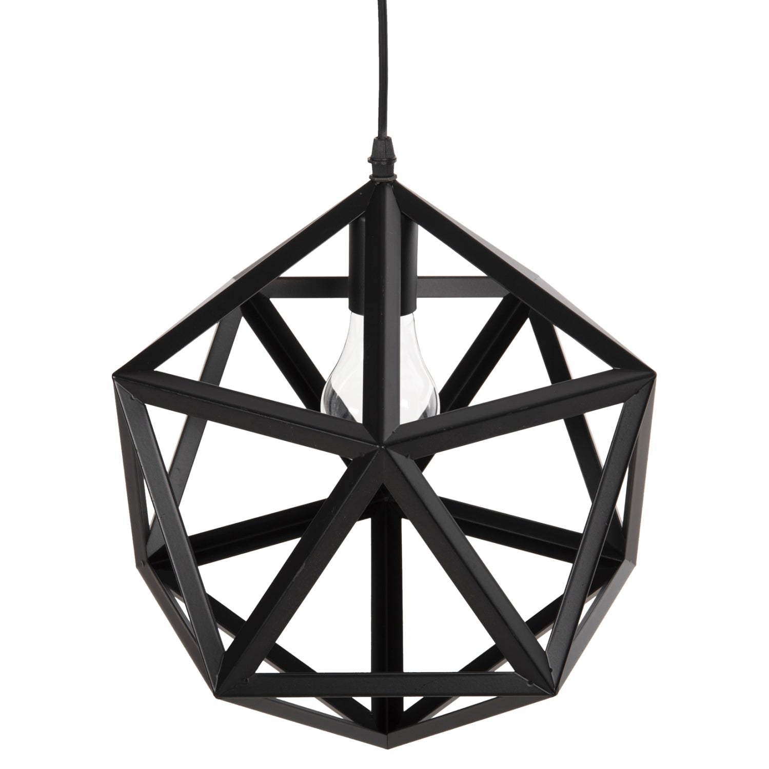 CEILING PENDANT LAMP HM4073 BLACK METAL 30x30x35H cm.