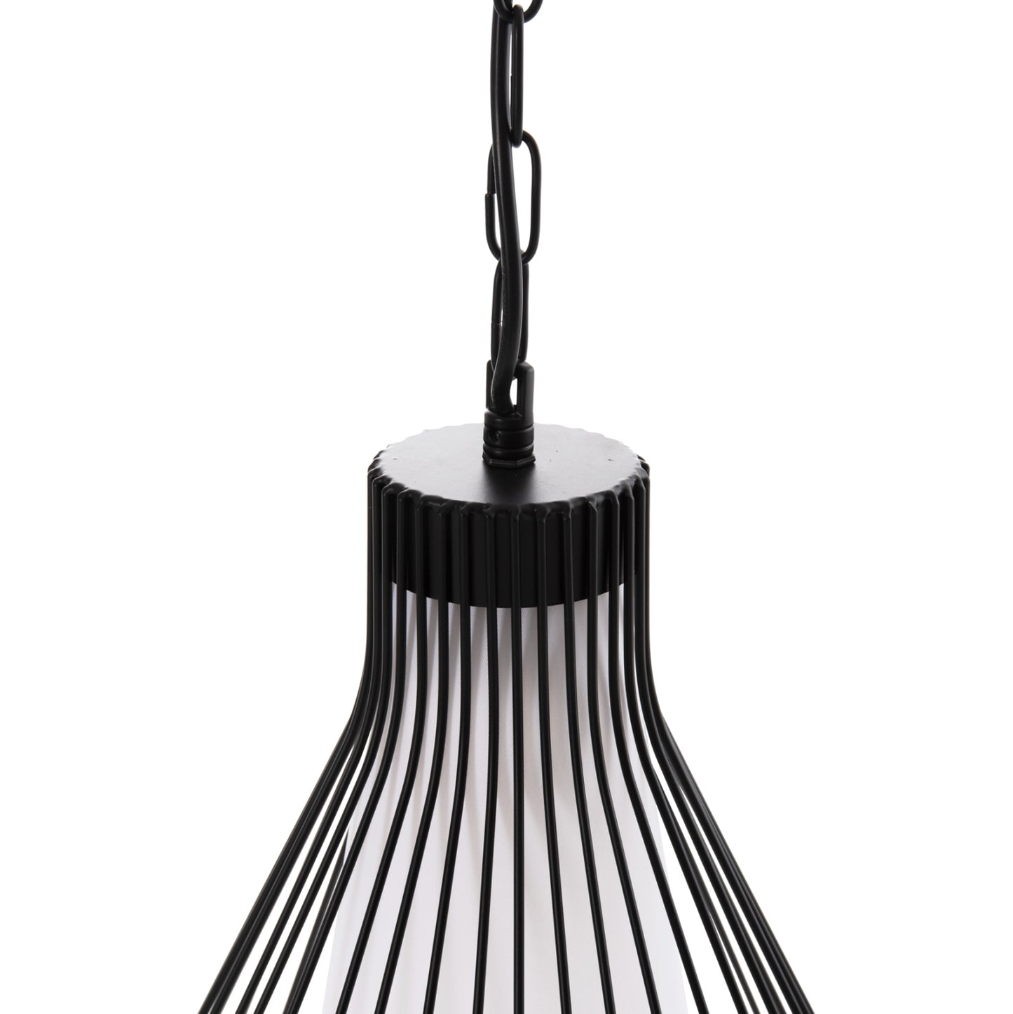 CEILING PENDANT LAMP HM4074 BLACK METAL CAP Φ33x141Hcm.