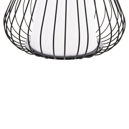 CEILING PENDANT LAMP HM4074 BLACK METAL CAP Φ33x141Hcm.