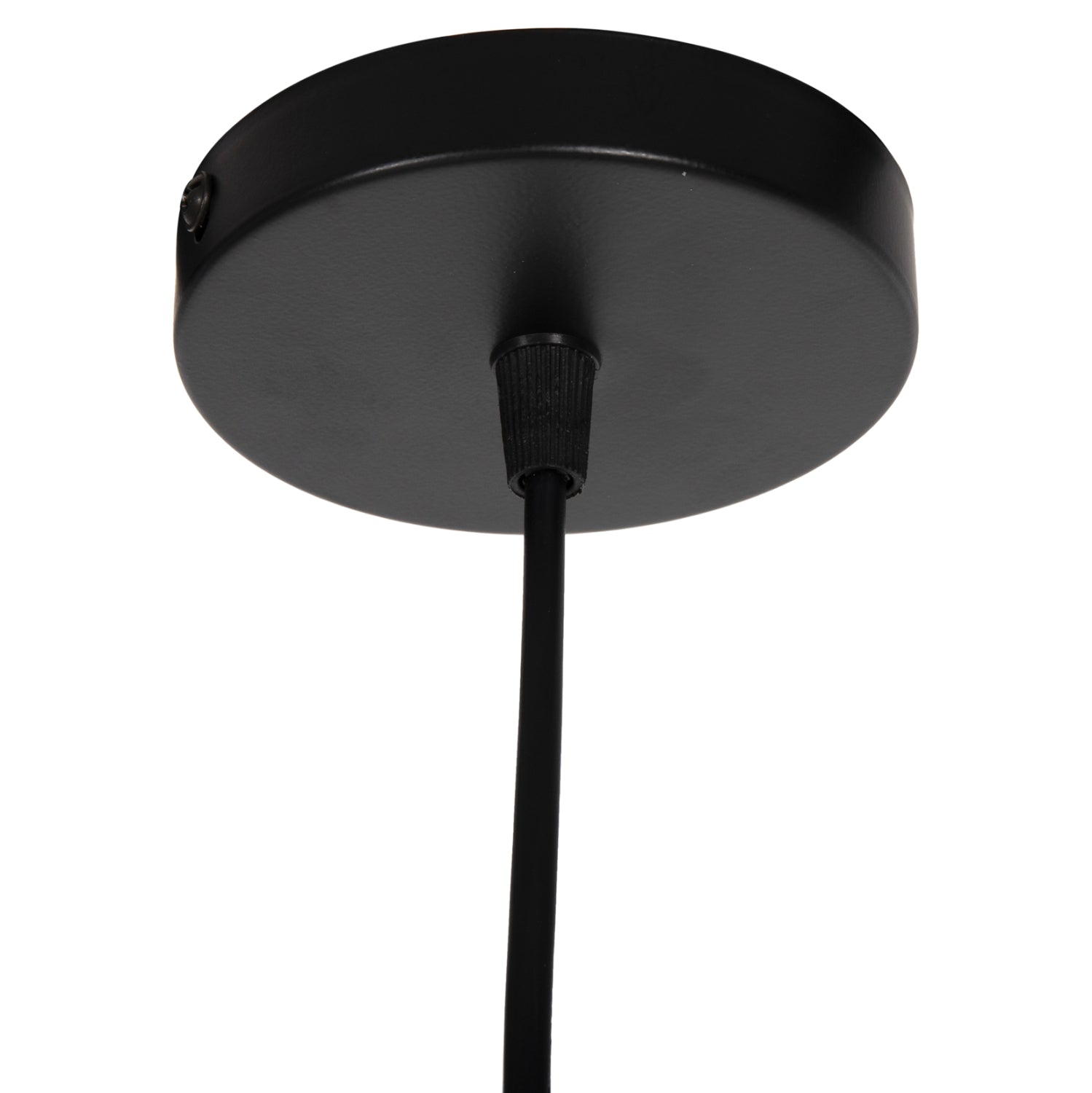 CEILING PENDANT LAMP HM4080 BLACK METAL-WOODEN DETAIL ON TOP 35x35x112H cm.