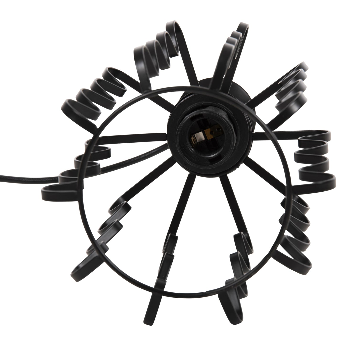 CEILING PENDANT LUMINAIRE HM4089 3-LIGHT BLACK METAL CAPS Φ34x128Hcm.