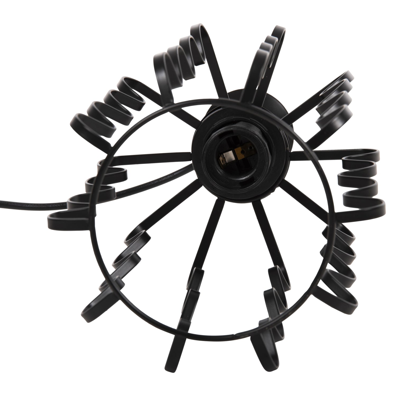 CEILING PENDANT LUMINAIRE HM4089 3-LIGHT BLACK METAL CAPS Φ34x128Hcm.
