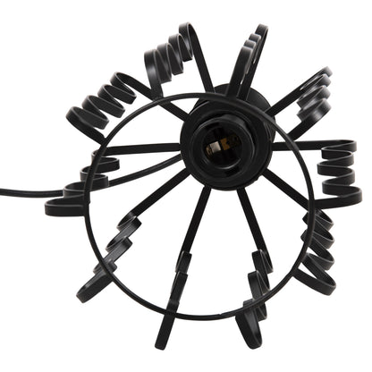 CEILING PENDANT LUMINAIRE HM4089 3-LIGHT BLACK METAL CAPS Φ34x128Hcm.