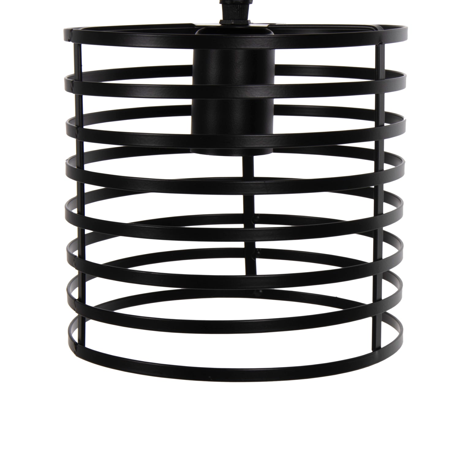 CEILING PENDANT LAMP HM4090 BLACK CYLINDRICAL METAL CAP Φ16x124Hcm.