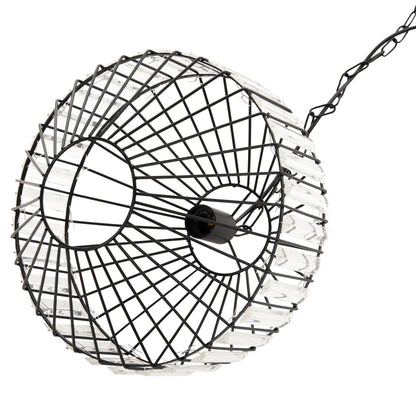 CEILING PENDANT LAMP HM4092 BLACK METAL CAP Φ33,5x29-127,5Hcm.