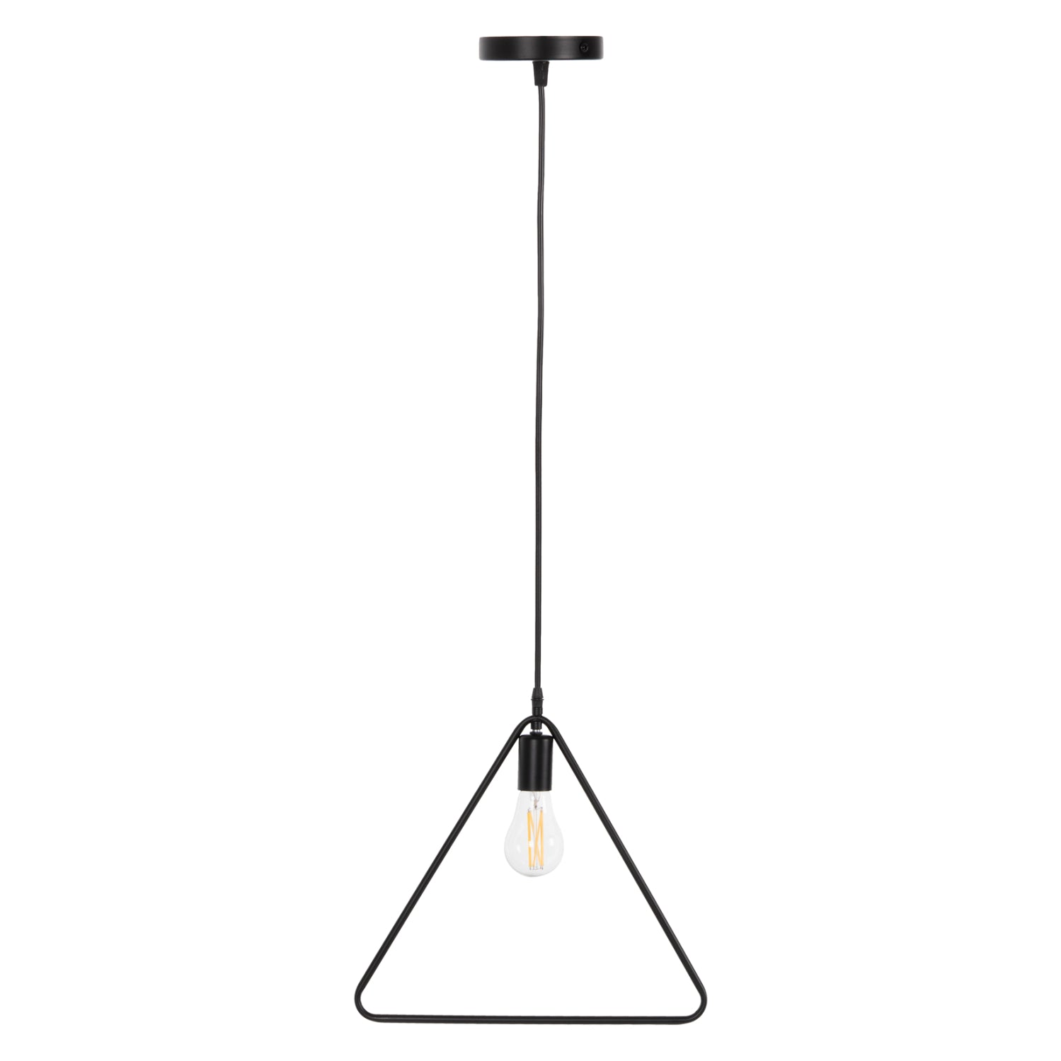 CEILING PENDANT LAMP HM4096 BLACK METAL TRIANGLE 38x132H cm.
