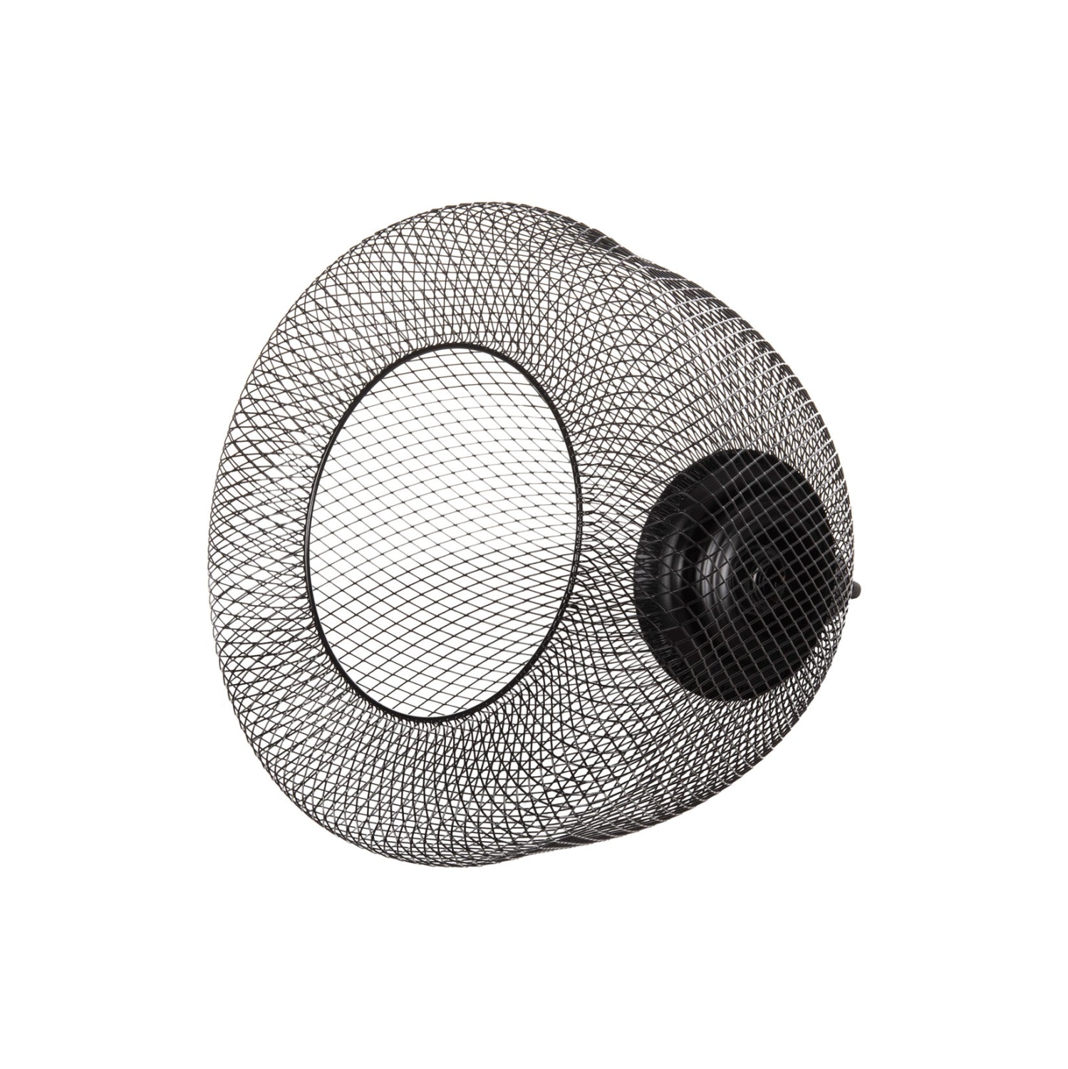 CEILING PENDANT LAMP HM4100 BLACK METAL MESH BEL-SHAPED CAP Φ32x137Hcm.