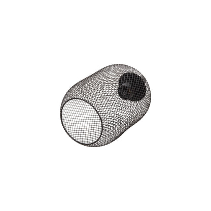CEILING PENDANT LAMP HM4104 3-LIGHT BLACK METAL MESH CAPS Φ24x123Hcm.