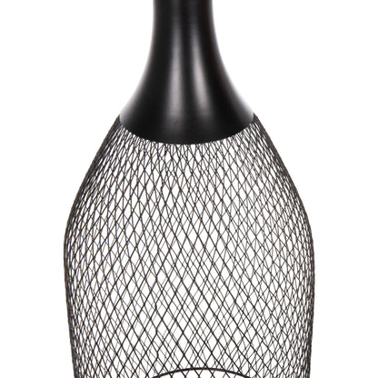 CEILING PENDANT LAMP HM4105 BLACK METAL MESH CAP Φ20x145Hcm.