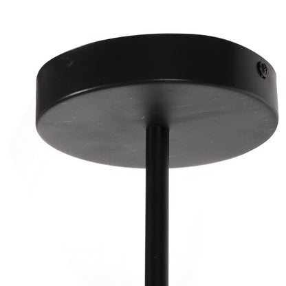 CEILING PENDANT 6-LIGHT FIXTURE HM4125 BLACK METAL 75x75x75Hcm.