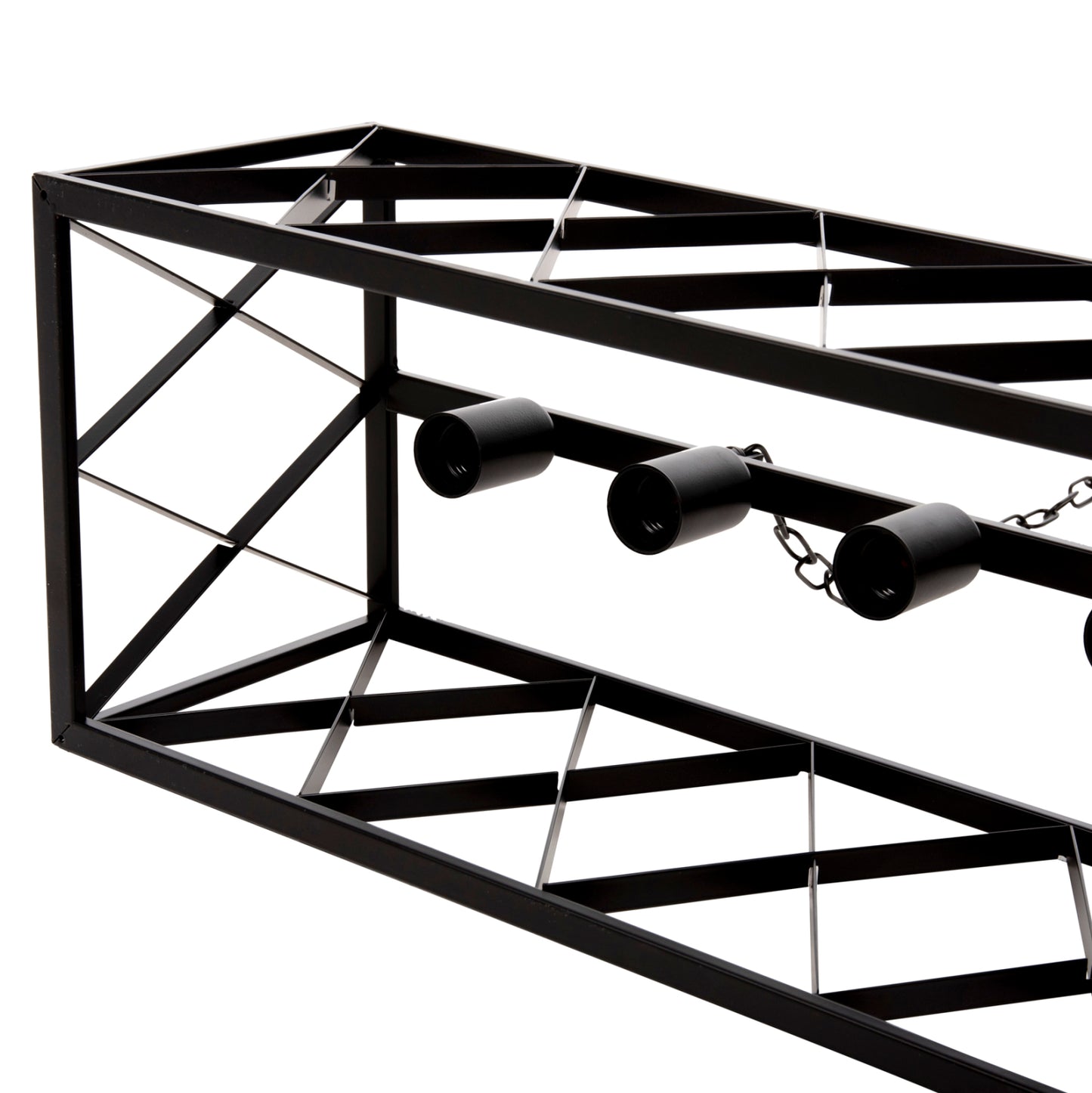 CEILING PENDANT LAMP HM4128 6LIGHTS-BLACK METAL FRAME 77,5x25x101Hcm.
