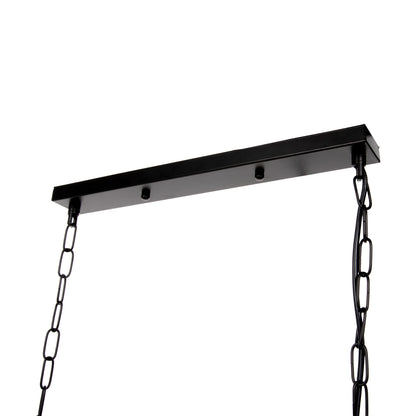 CEILING PENDANT LAMP HM4128 6LIGHTS-BLACK METAL FRAME 77,5x25x101Hcm.