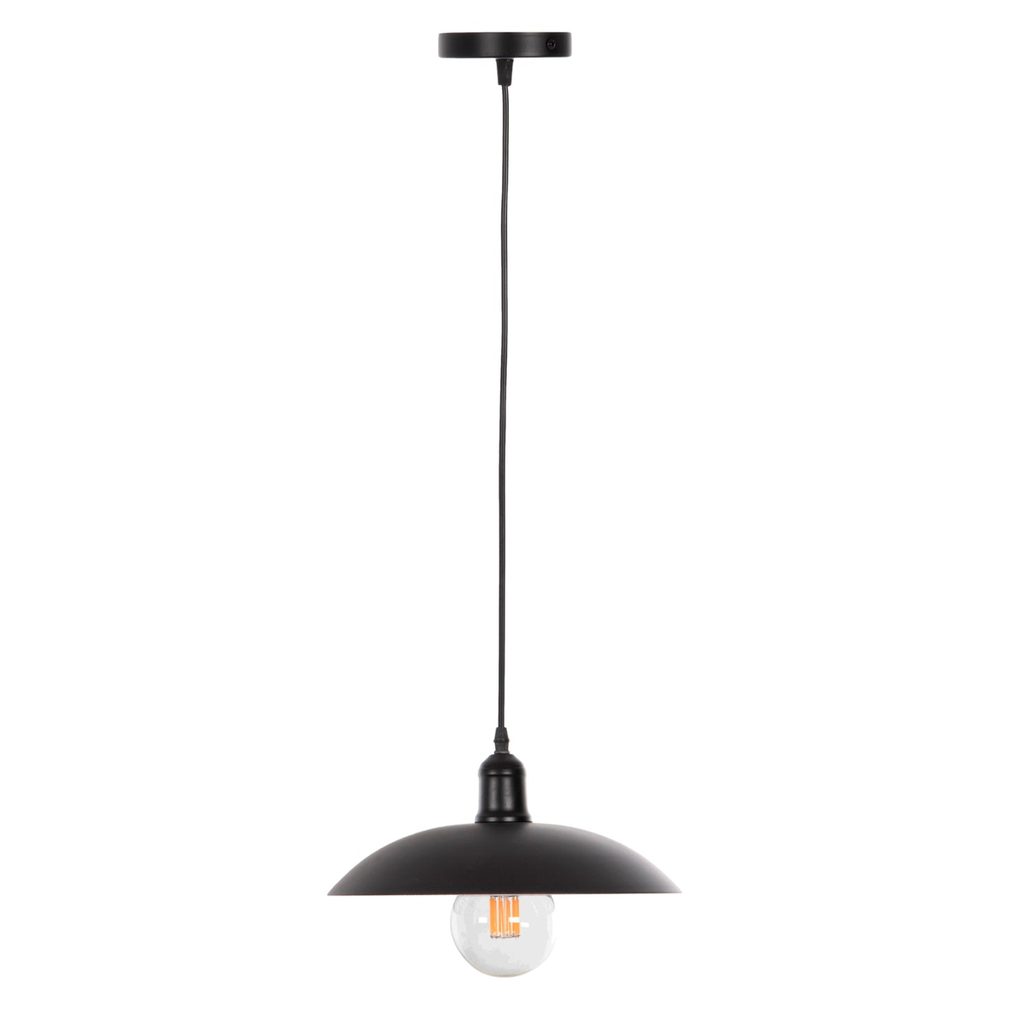 CEILING PENDANT LAMP HM4135 BLACK METAL CAP Φ31x110H cm.