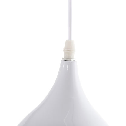 CEILING PENDANT LAMP HM4138 3-LIGHT WHITE METAL Φ33x33-115Hcm.