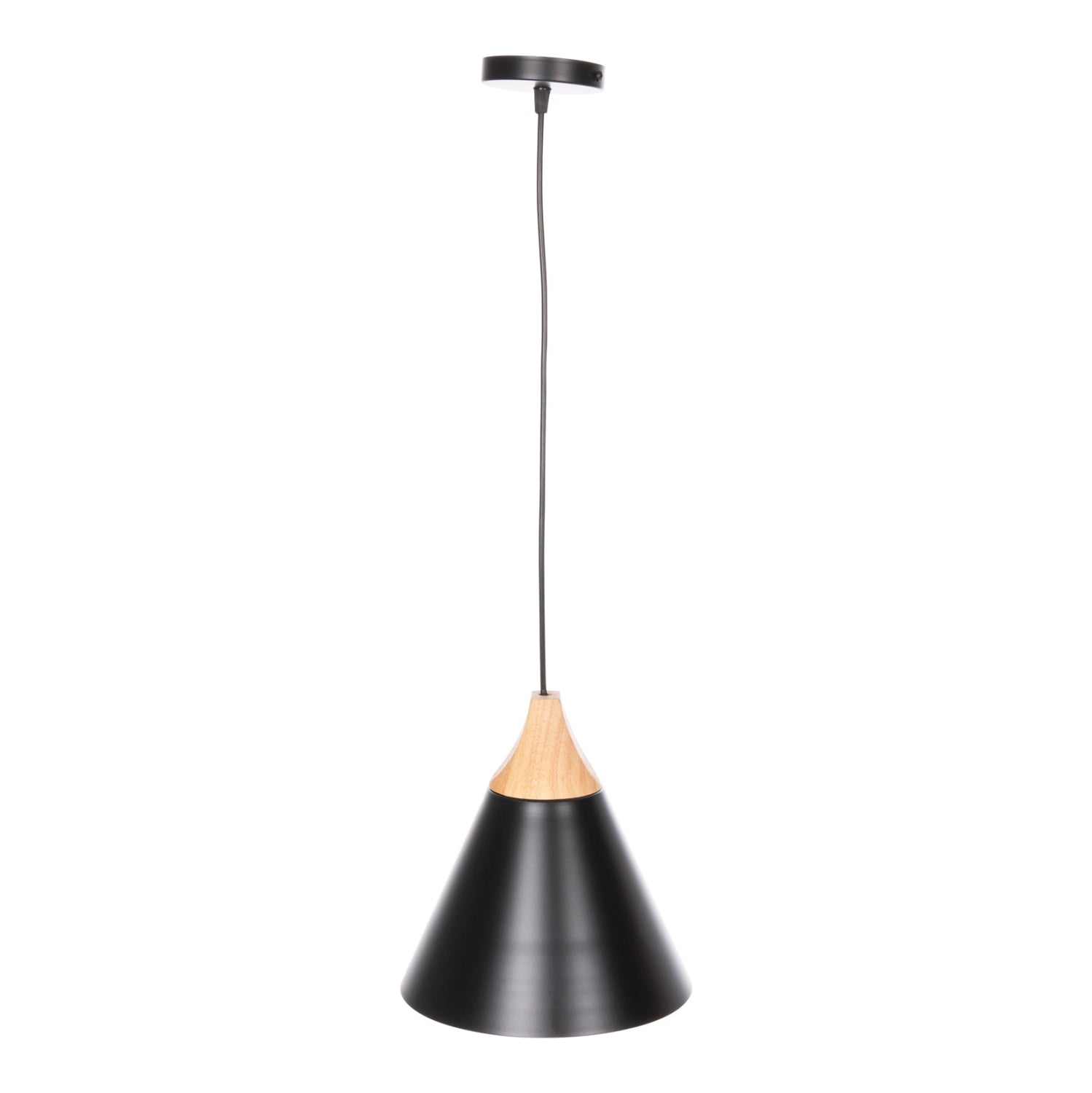 CEILING PENDANT LAMP HM4143 BLACK METAL CAP Φ25x125Hcm.