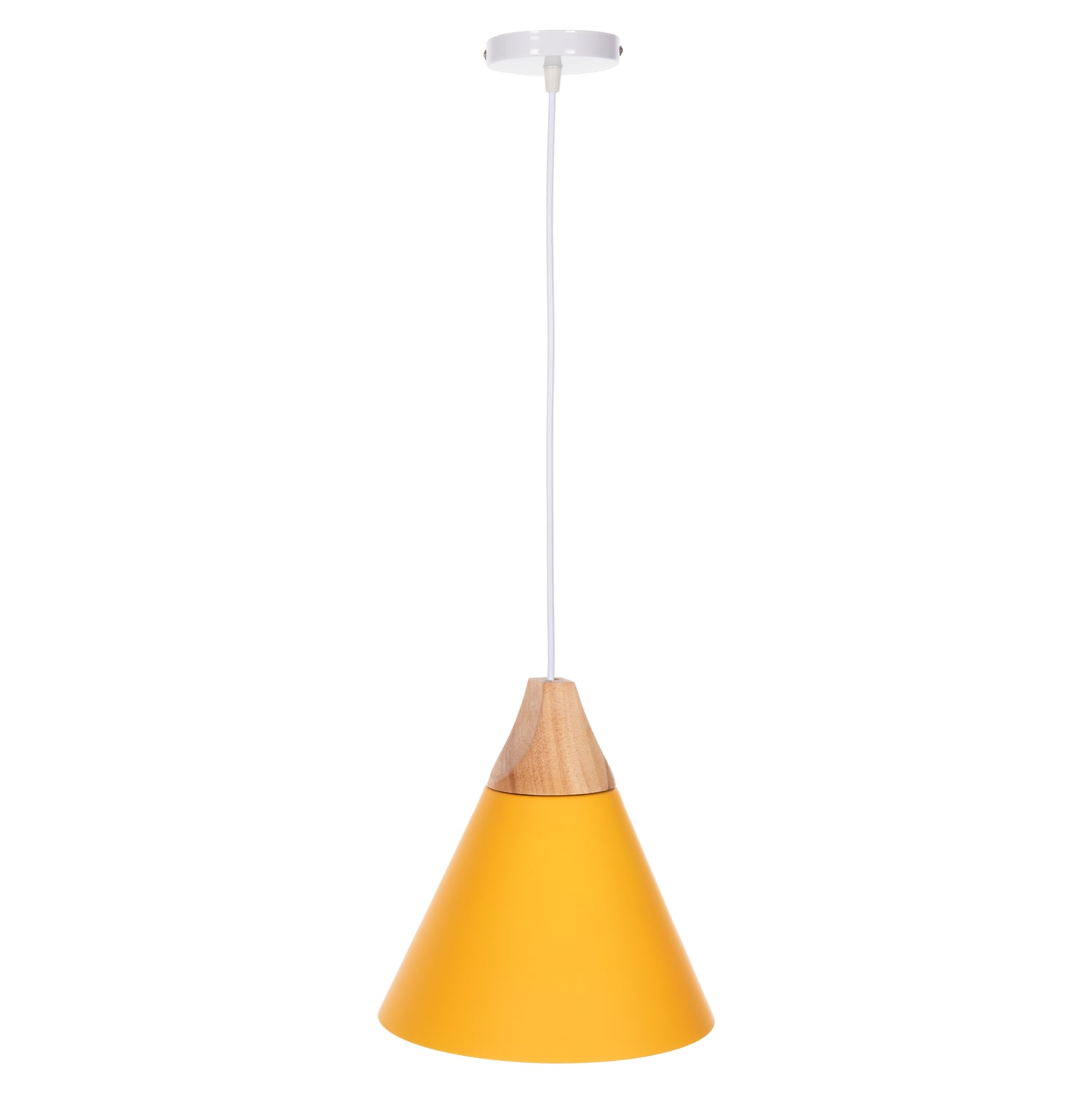 CEILING PENDANT LAMP HM4146 YELLOW METAL CAP Φ25x125Hcm.