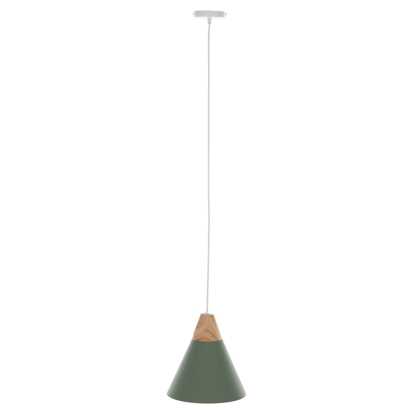 CEILING PENDANT LAMP HM4147 GREEN METAL CAP Φ25x118Hcm.