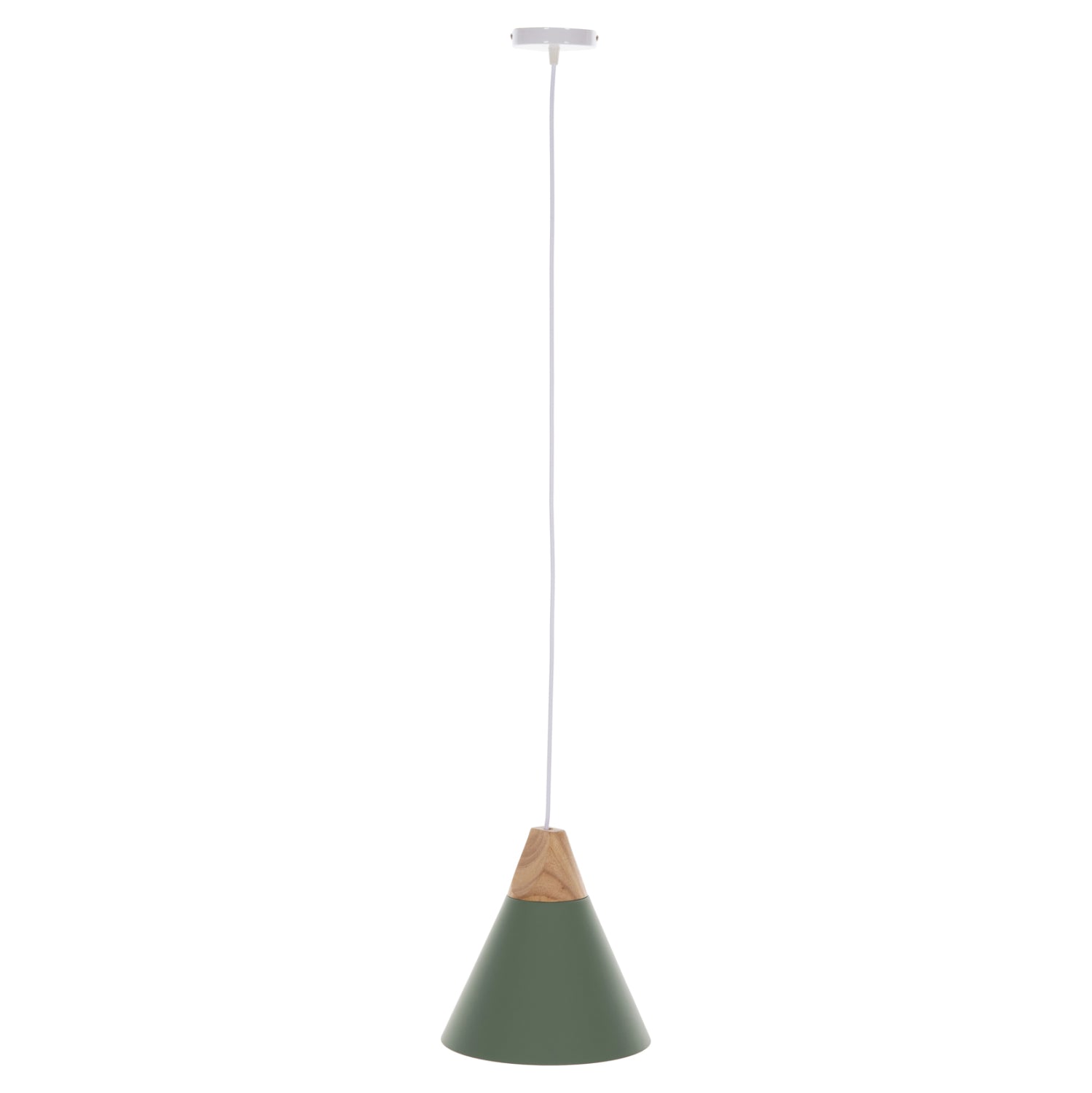 CEILING PENDANT LAMP HM4147 GREEN METAL CAP Φ25x118Hcm.