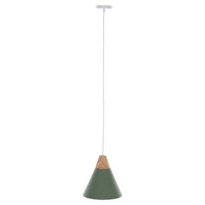 CEILING PENDANT LAMP HM4147 GREEN METAL CAP Φ25x118Hcm.
