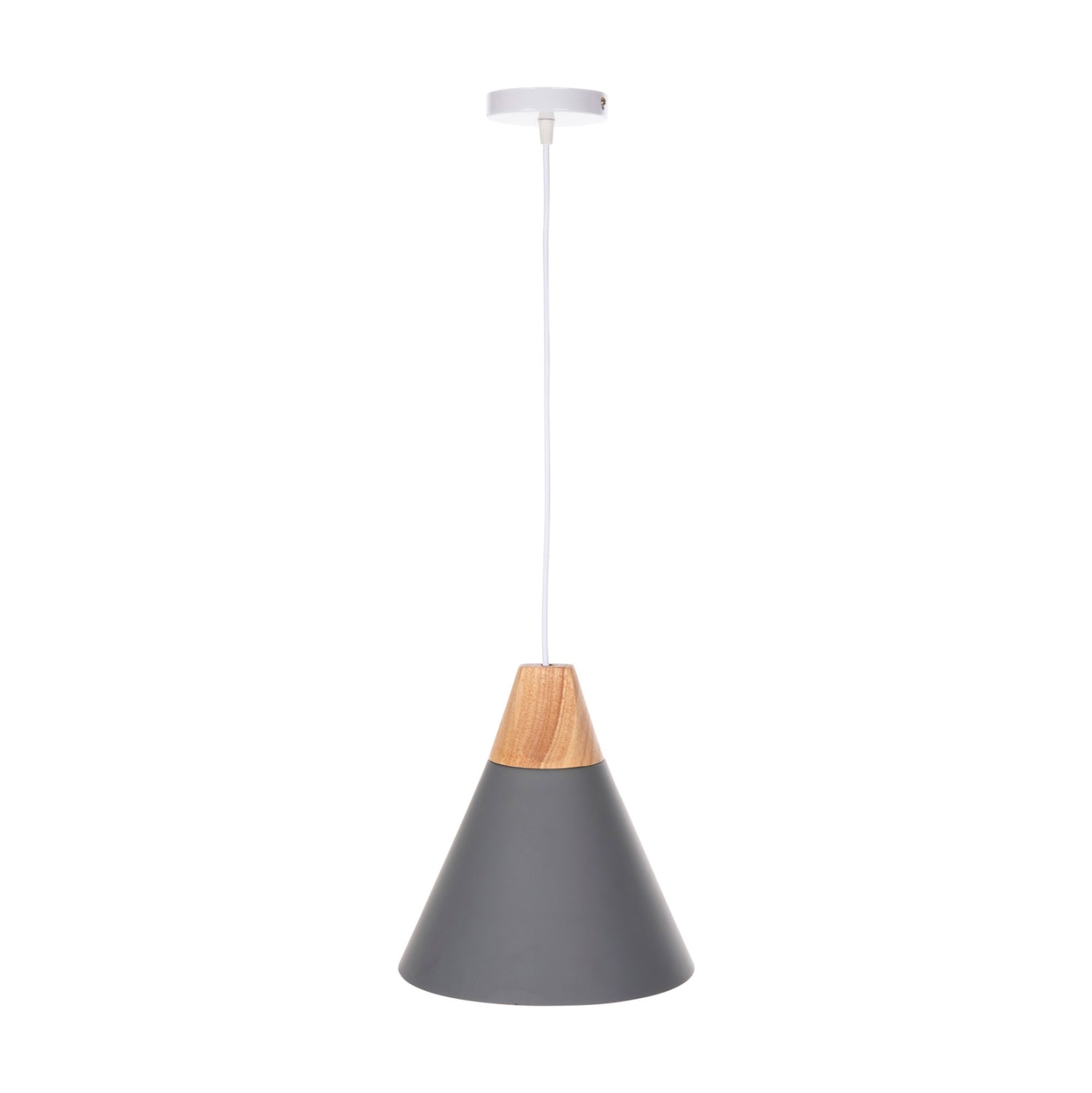 CEILING PENDANT LAMP HM4150 GREY METAL CAP Φ21,5x115Hcm.