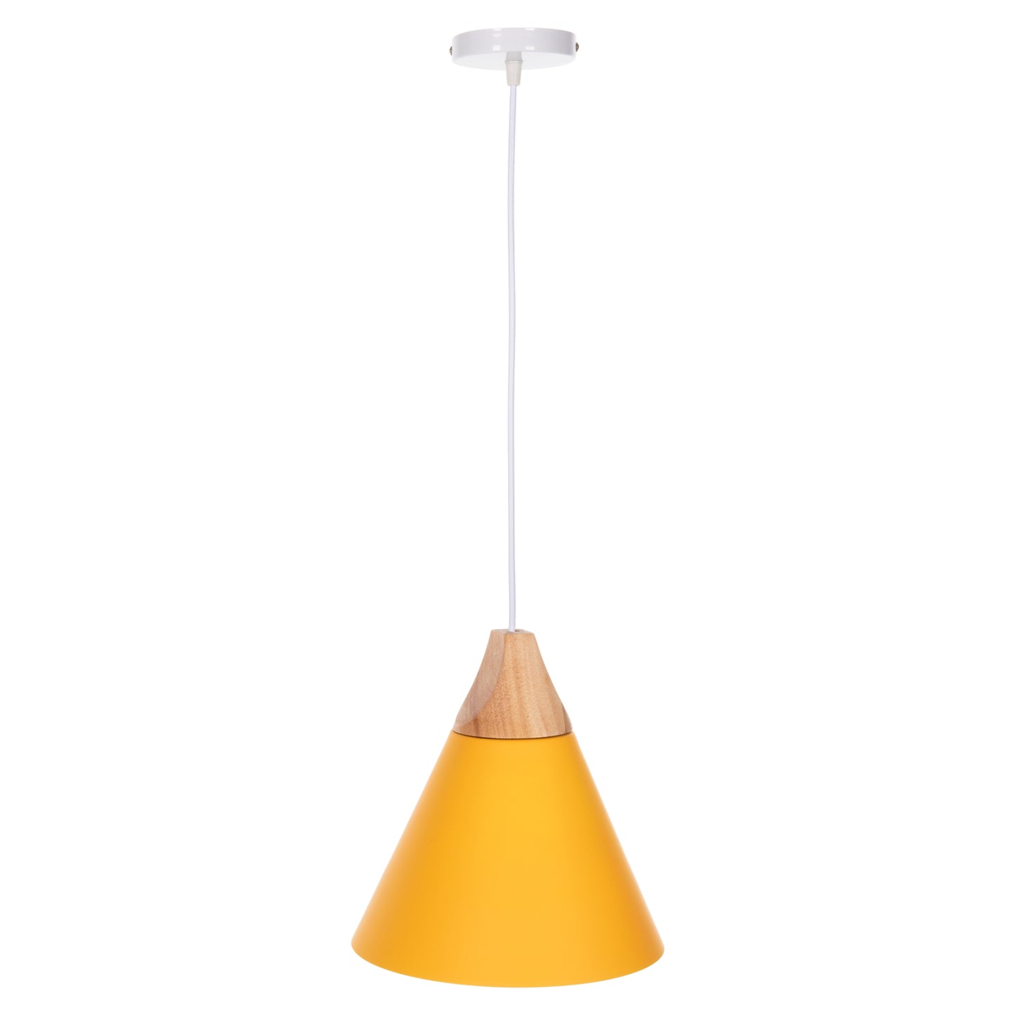CEILING PENDANT LAMP HM4151 YELLOW METAL CAP Φ21,5x115Hcm.