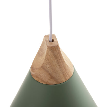 CEILING PENDANT LAMP HM4152 GREEN METAL CAP Φ21,5x115Hcm.