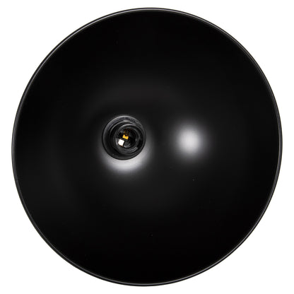 CEILING PENDANT LAMP HM4155 BLACK METAL-WHITE GLASS 30,5x30,5x118H cm.