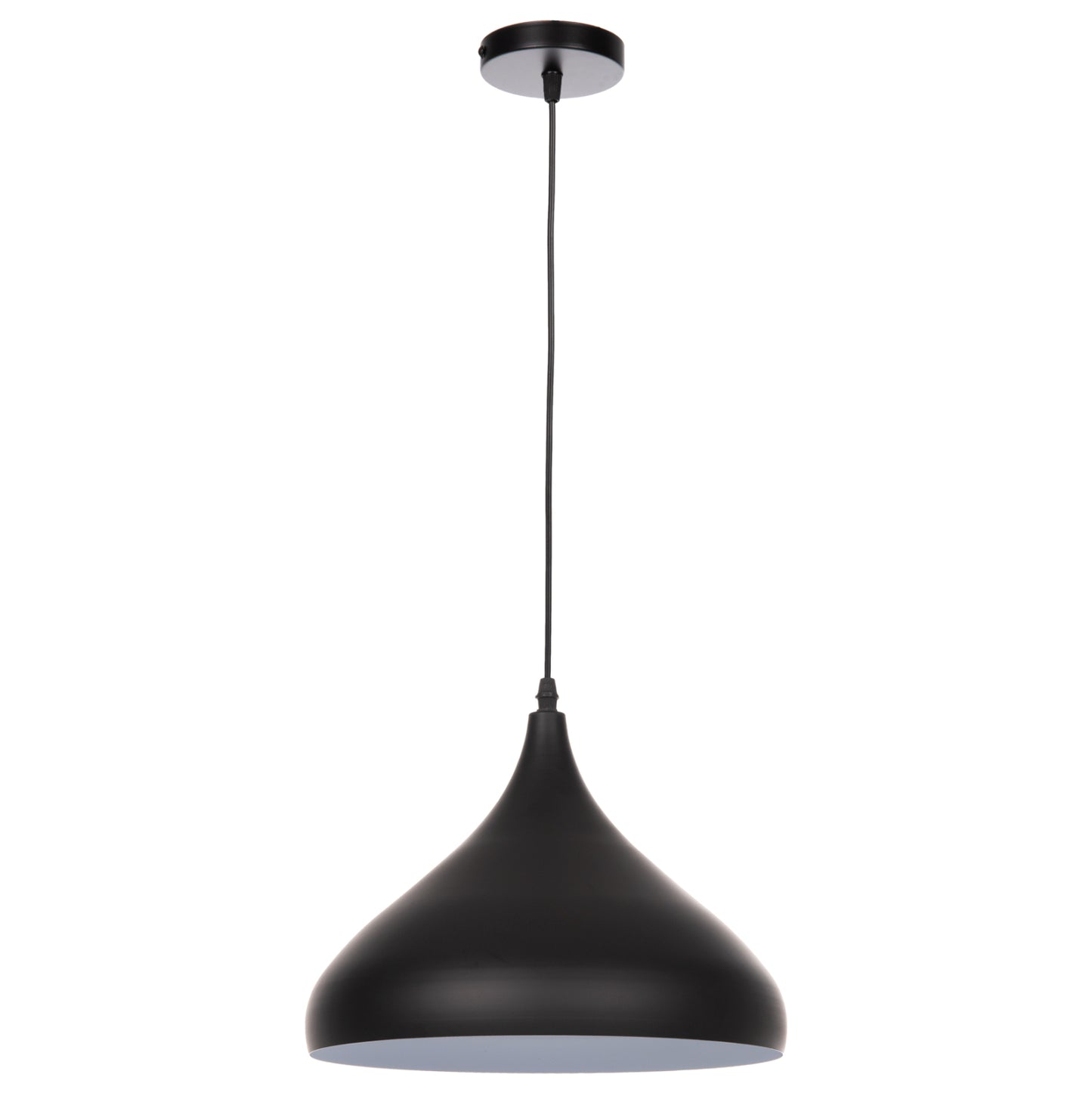 CEILING PENDANT LAMP HM4157 BLACK METAL CAP Φ32x125Hcm.