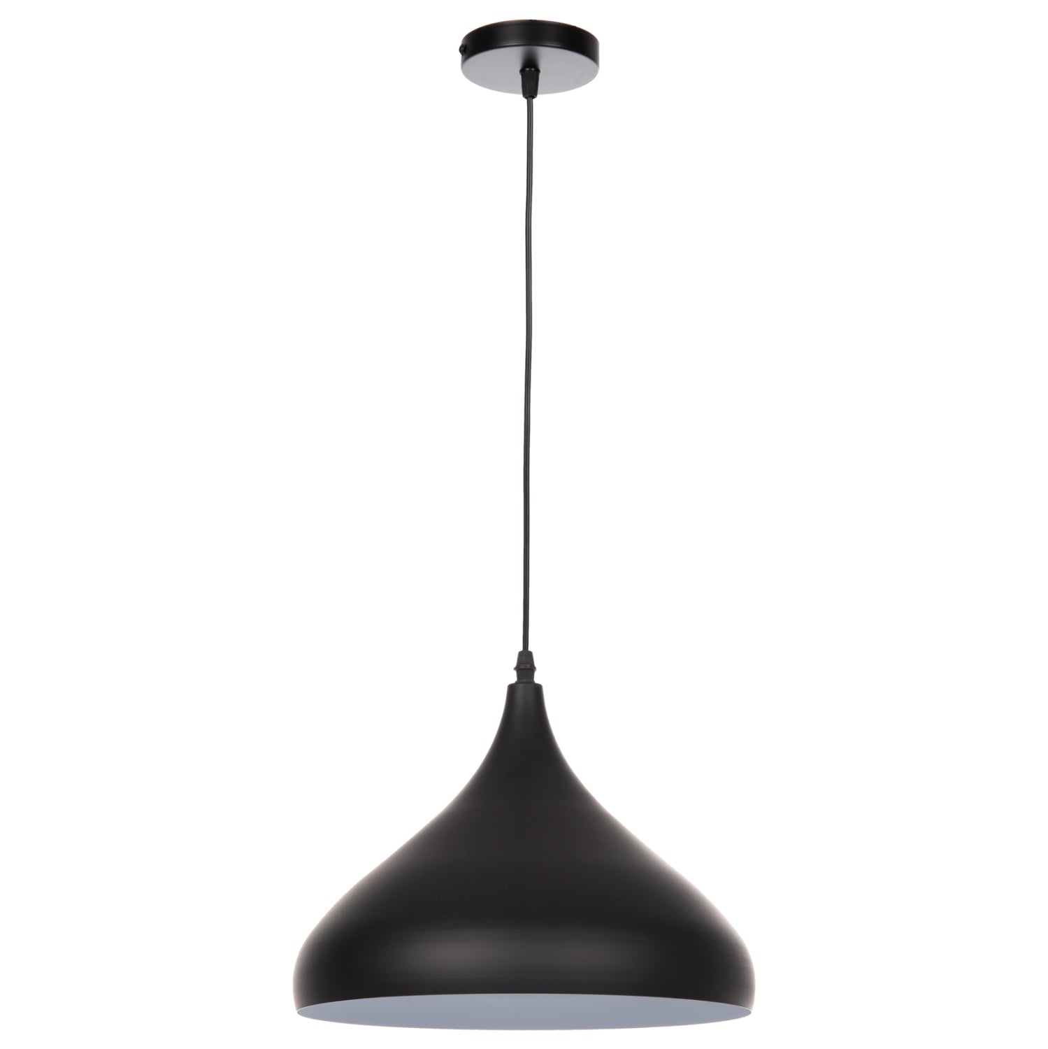 CEILING PENDANT LAMP HM4157 BLACK METAL CAP Φ32x125Hcm.