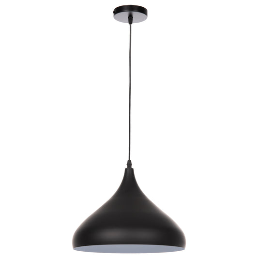 CEILING PENDANT LAMP HM4157 BLACK METAL CAP Φ32x125Hcm.