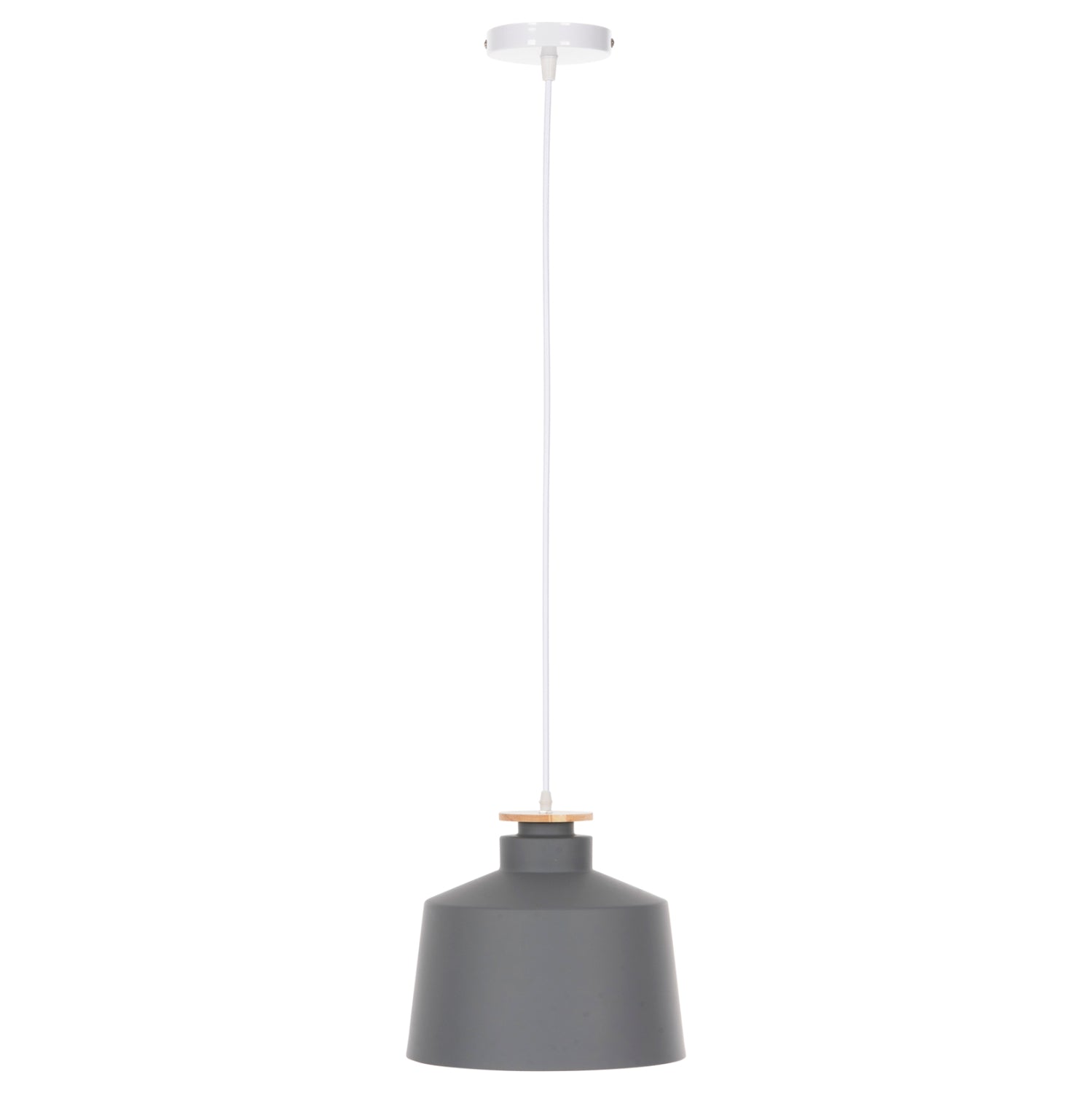 CEILING PENDANT LUMINAIRE HM4158.03 GREY ALUMINUM CAP-WHITE CABLE Φ30x123,5Hcm.