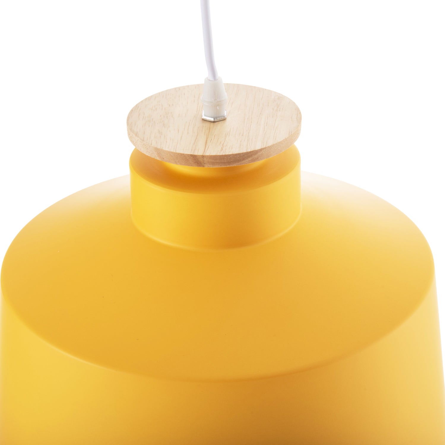 CEILING PENDANT LUMINAIRE HM4158.06 YELLOW ALUMINUM CAP-WHITE CABLE Φ30x123,5Hcm.