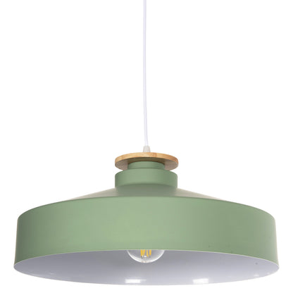 CEILING PENDANT LAMP HM4159.05 GREEN METAL CAP Φ40x116Hcm.