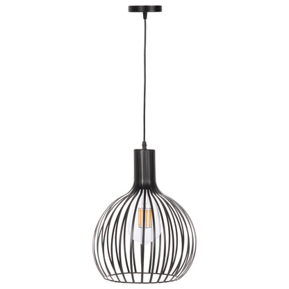 CEILING PENDANT LAMP HM4164 BLACK METAL CAP Φ28x138Hcm.