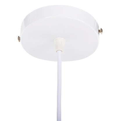 CEILING PENDANT LAMP HM4165.02 METAL SPHERE-WHITE & ORANGE Φ20x118Hcm.