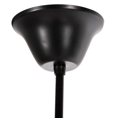 CEILING PENDANT FIXTURE HM4177 6-LIGHT WITH ROPE AND BLACK METAL 74x74x123Hcm.