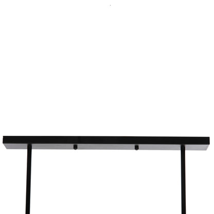 CEILING PENDANT LUMINAIRE HM4179 BLACK METAL 4-LIGHT 78x30,5x26Hcm.