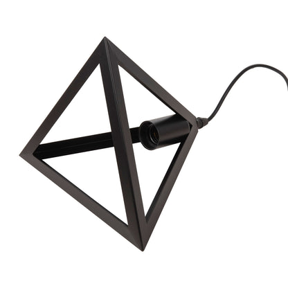CEILING PENDANT LAMP HM4181 BLACK METAL CAP PYRAMID 15x15x125Hcm.