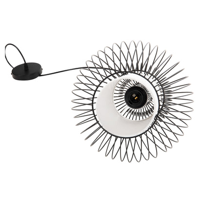CEILING PENDANT LAMP HM4184 BLACK METAL 26x26x125Hcm.
